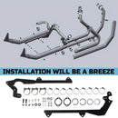 SHARKROAD True Dual Header W/ Fishtail Mufflers for Harley Softail 18-24 Model