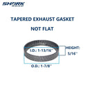SHARKROAD Exhaust Gasket, Tapered Exhaust Gasket For Harley, 1984-2022 Touring