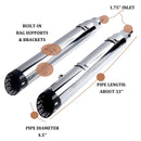 Roaring-Tone Muscle-Look 4.5" Mufflers for 2014-2025 Bagger Indian Exhaust
