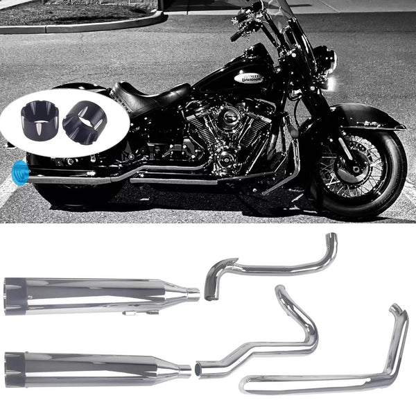 2-2 Full Exhaust for 2018-UP Harley Davidson Fatboy & Softail Breakout Exhaust