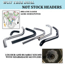 SHARKROAD Headers of True Dual Exhaust for Harley 2009-2016 Touring Black Style