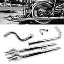 True Duals With Fishtail Mufflers for Harley Softail 2000-2017, Softail Deluxe