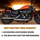 Sharkroad High Performance 2 into 1 Exhaust For Harley Sportster Exhaust Update 2014-2022