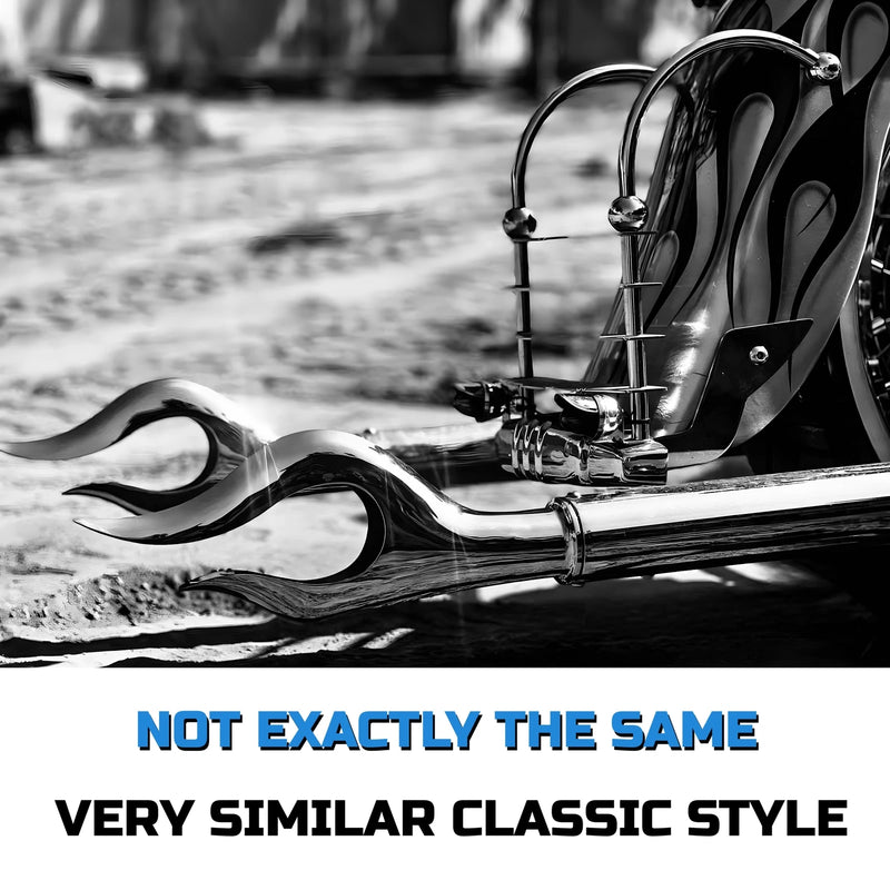 Universal Muffler Extension W/ 1-7/8'' Fishtail Upgrading End for 1-3/4'' Header