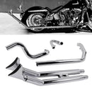 SHARKROAD 39in Upswept Fishatail True Dual for 2000-2017 Softail Slim Exhaust, Heritage Exhaust
