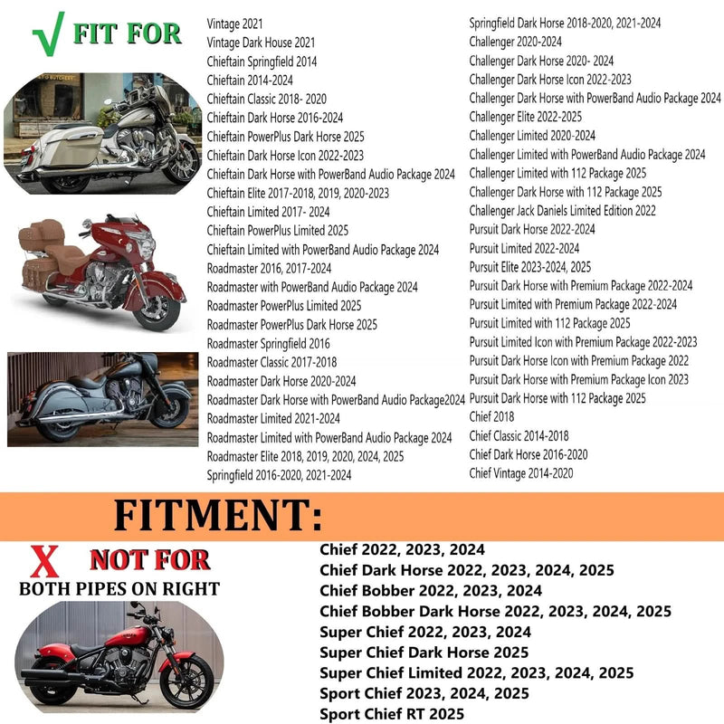 Roaring-Tone Muscle-Look 4.5" Mufflers for 2014-2025 Bagger Indian Exhaust