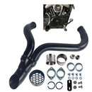 2 into 1 Full System for Harley Sportster Softail Dyna Touring Exhaust Forward Control