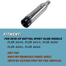 SHARKROAD 4.0''Chrome Slip on for Harley Sport Glide 2018-up Chrome