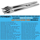 True Duals With Fishtail Mufflers for Harley Softail 2000-2017, Softail Deluxe