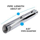 SHARKROAD Performance 4.0" Slip-On Muffler For Harley Softail 2025, Amazing Rumble Tone