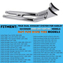 SHARKROAD 39in Upswept Fishatail True Dual for 2000-2017 Softail Slim Exhaust, Heritage Exhaust