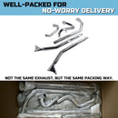 SHARKROAD True Dual Header W/ Fishtail Mufflers for Harley Softail 18-24 Model