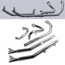 SHARKROAD True Dual Header W/ Fishtail Mufflers for Harley Softail 18-24 Model