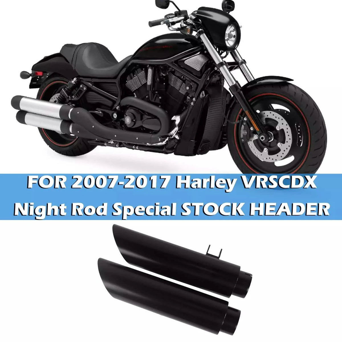 3.5'' Baffled Slash Cut Mufflers for 07-17 Harley Vrod Night Rod Speci