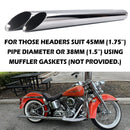 Sharkroad Slip-on Slash Cut Straight Pipe Exhaust for Harley Custom