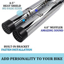 Roaring-Tone Muscle-Look 4.5" Mufflers for 2014-2025 Bagger Indian Exhaust