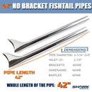 30" 1-7/8'' Fishtail Muffler Pipe Extension for Motorcycle Exhaust Header Chrome