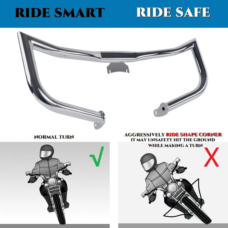 1.5''Tough Engine Guard for Harley Davidson Touring 2009-up Partial Model Chrome
