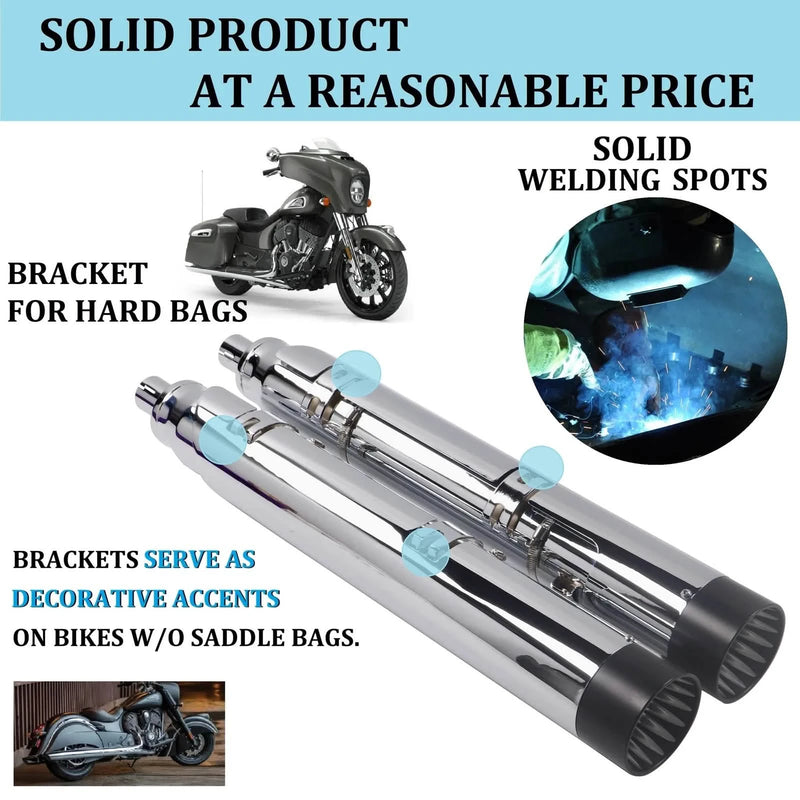 Roaring-Tone Muscle-Look 4.5" Mufflers for 2014-2025 Bagger Indian Exhaust