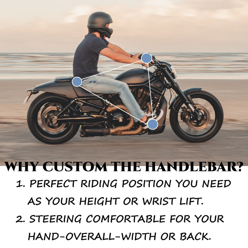 SHARKROAD 1.5'' X H16'' Big Dude Handlebars for Harley Touring Street Glide