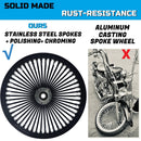 18*3.5'' Rear Wheel Fat Spokes for 08-up Softail/Dyna/Sportster With ABS Wheel