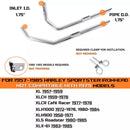 Loud 1.75'' Drag Pipes for 1957-1985 Harley Sportster Exhaust System