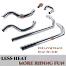 33inch True Dual Fishtail Exhaust for Harley Softail 2000-2017 Partial Models Upgrading