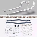 33inch True Dual Fishtail Exhaust for Harley Softail 2000-2017 Partial Models Upgrading