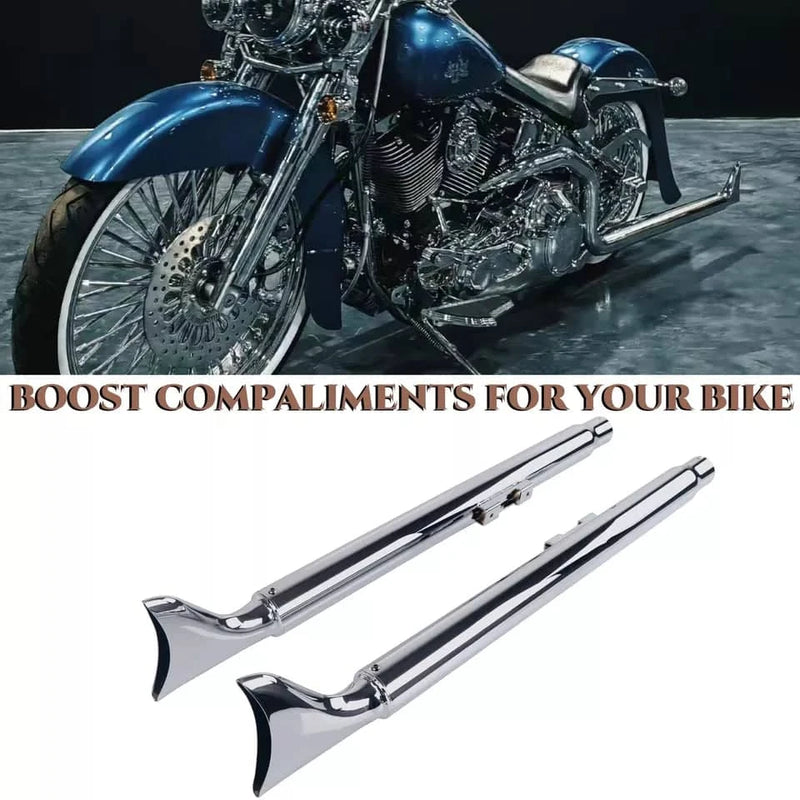 True Dual Fishtail Exhaust for Harley Softail 2000-2017 Partial Models Upgrading