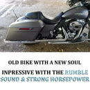 SHARKROAD Headers of True Dual Exhaust for Harley 2009-2016 Touring Black Style