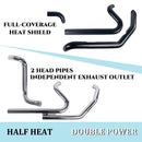 SHARKROAD Headers of True Dual Exhaust for Harley 2009-2016 Touring Black Style