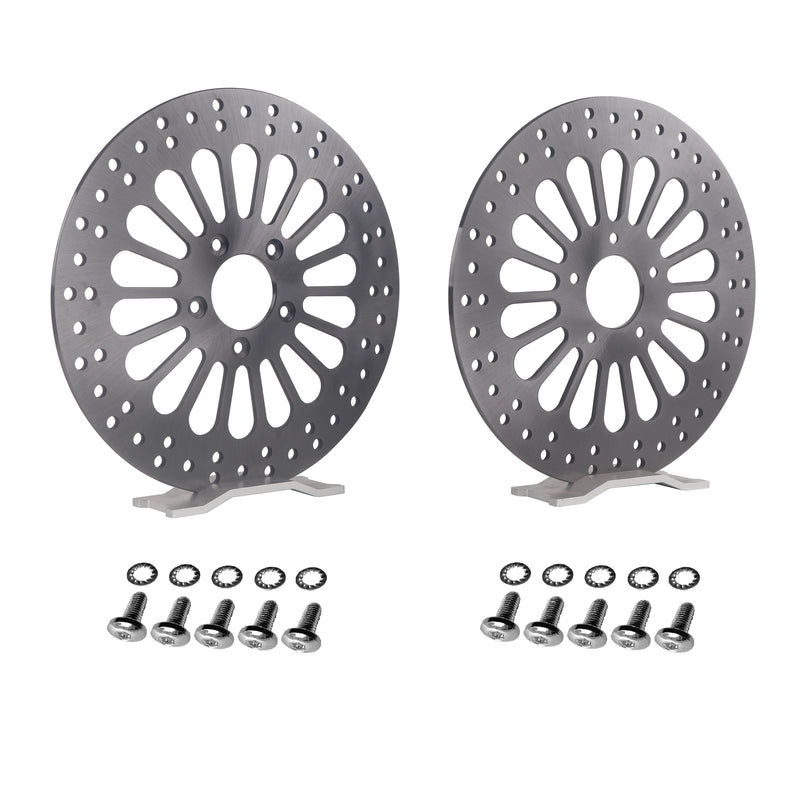 Non Floating 2 Pcs Front 11.8 Discs for Harley Brake Rotor Touring 2008-2016