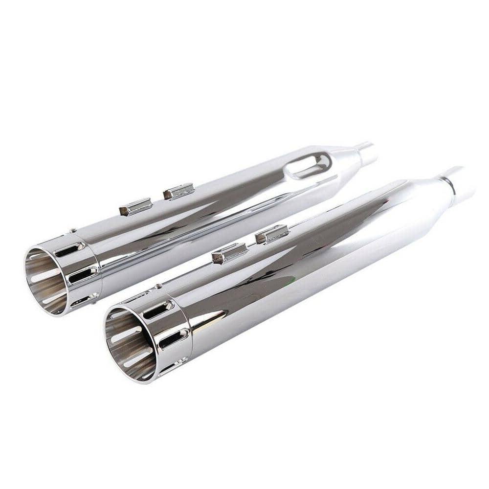 Sharkroad Harley Touring M8 2017-UP 4.5” Chrome Slip On Mufflers PRO B