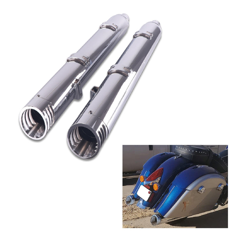 Sharkroad 4“ Slip On Mufflers Exhaust for Indian 2014-2022 Chief