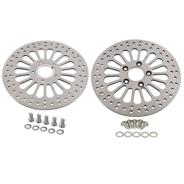 1 Piece Front Rotor and 1 Piece Rear Rotor 11.5'' for Harley Davidson Touring Sportster Softail Dyna Rotor System Updating, Great Performance Brake Rotor for harley davidson Motorcycle Model HDRT-1004 - SHARKROAD