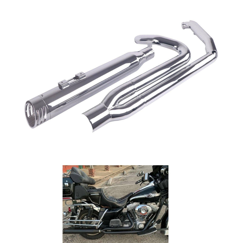 Sharkroad 2 into 1 Exhaust System 4" Muffler for 2017-2023 Harley Touring