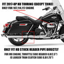 Sharkroad Harley Touring M8 2017-UP 4.0” Black Slip On Mufflers