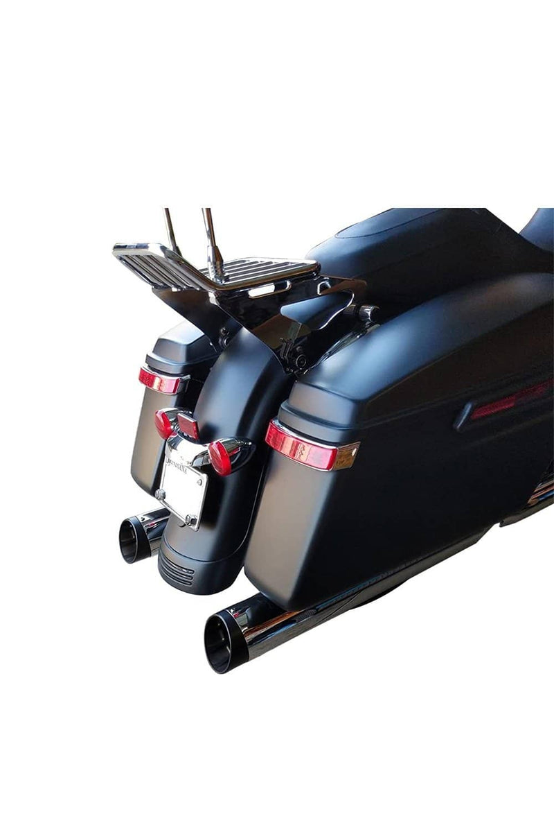 Sharkroad 4.0” Chrome Slip On Mufflers Exhaust for Harley Touring 1995