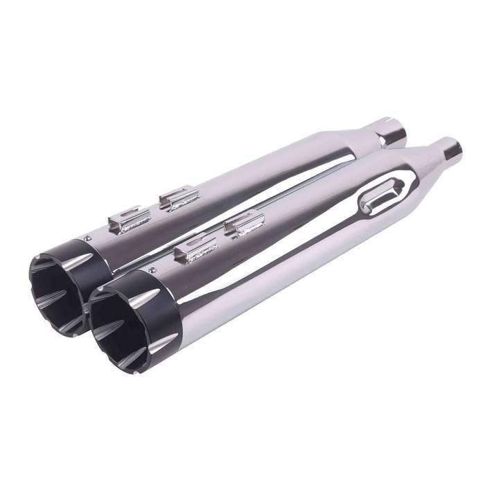 Sharkroad Harley Touring M8 2017-2024 4.5” Chrome Slip On Mufflers PRO