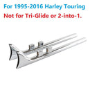 Sharkroad Chrome Fishtail Slip-On Muffler for Harley Touring (1995-2016) - High-Quality Steel, Enhanced Sound