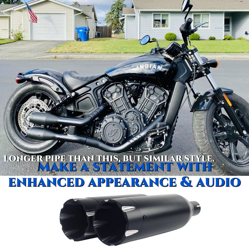 Sharkroad 4.0" Slip-on Exhaust for Indian Scout