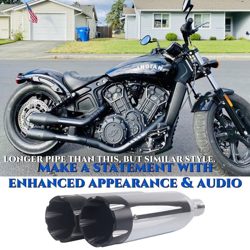 Sharkroad 4.0" Slip-on Exhaust for Indian Scout