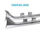 Upgrade your Harley's sound and style with Sharkroad's 33~42" Chrome Fishtail Slip-On Muffler for 2017-2024 Touring Models!