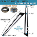 4.4 Inch Pipes Exhaust-for-Yamaha Royal Star Venture and Royal Star Tour Deluxe Models, Shiny Slip On Mufflers for Royal Star Models