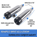 Sharkroad 4.0" Slip-on Chrome Exhaust for Indian Scout 2015-2025 – Deep V-Twin Sound