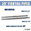 Upgrade your Harley's sound and style with Sharkroad's 33~42" Chrome Fishtail Slip-On Muffler for 2017-2024 Touring Models!