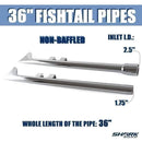 Upgrade your Harley's sound and style with Sharkroad's 33~42" Chrome Fishtail Slip-On Muffler for 2017-2024 Touring Models!