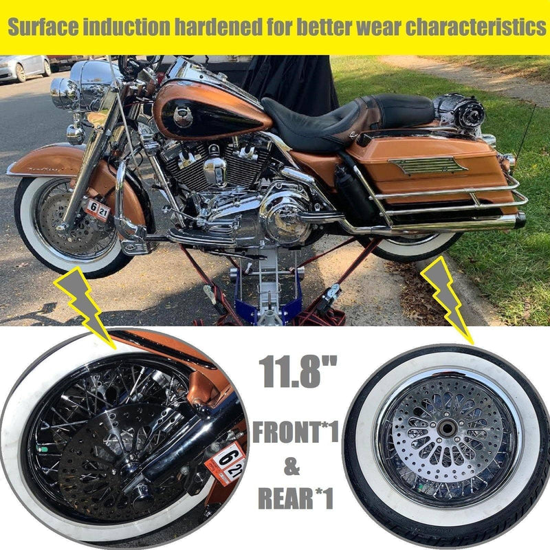 11,5 Remschijf Rotors Voor & Achter Roestvrijstalen Remschijven Voor Touring, Softail, Sportster, Dyna Modellen 1984-2013 (Behalve 2008-2013 Touring modellen 11,5 Remschijf Rotors Voor & Achter Roestvrijstalen Remschijven Voor Touring, Softail, Sportster, Dyna Modellen 1984-2013 (Behalve 2008-2013 Touring modellen