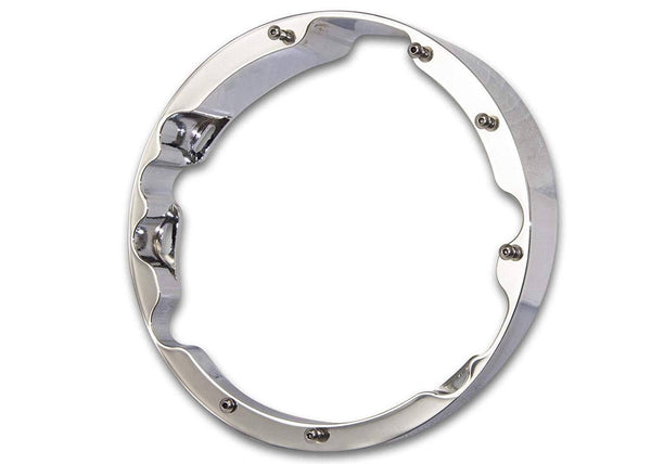 Chrome Raked 7” Headlight Bezel for Harley Davidson 1997-2020 Batwing and Touring Models With 26” and 30” Front Wheel HDHLBK-01C - SHARKROAD