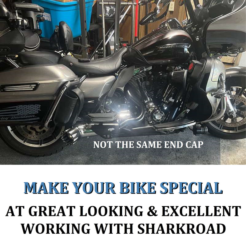 SHARKROAD 2 Into 1 Exhaust Pipes for Harley Touring 1995-2016 Full Exhaust System Upgrading
